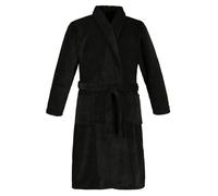 Peignoir de bain pour hommes Unyqoos® en microfibre avec ceinture, couleur noire – grandes poches, environ 120 cm, 100% polyester, taille 8XL, idéal pour le sport, les loisirs et le sauna