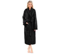 PEIGNOIR DE BAIN PREMIUM POUR FEMME, en polaire doux et chaud, avec une doublure en sherpa texturée