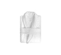 Peignoir En Coton 500gr/M2 Taille L Lagune Blanc, Par Soleil D'ocre
