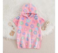 Peignoir en flanelle absorbant, mignon et confortable avec capuche pour bébé fille, automne/hiver, couverture, convient pour diverses saisons et occasions, comme la salle de bain et la plage 6-9M,9-12