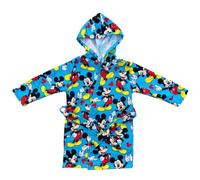 Peignoir Enfant Disney Micky Mouse en Microfibre 100% Polyester avec Capuche et Poches Séchage Rapide Idéal pour Salle de Bain, Piscine, Mer, Bleu Ciel., 5-6 Ans