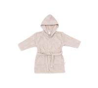 Unyqoos® Jollein - Peignoir pour enfant en polaire, taille 3-4 ans - Motif Miffy en jacquard, couleur nougat/vert océan, capuche, fermeture à pression, ceinture intégrée