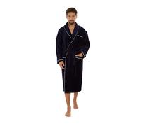 Peignoir Forex, confortable et élégant, pour homme, avec poches et ceinture à nouer, fabriqué en 100% coton