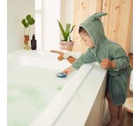 Peignoir Enfant En Coton Vert D'eau 3/4A