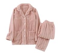 Peignoir Leopard Pyjama Polaire Femme Hiver Chaud Ensemble De Maison Chaude Épaissie en Peluche Corail pour Couple Nouvelle Automne Et Hiver Short Sexy Femme Pyjama Ensemble Été Red M
