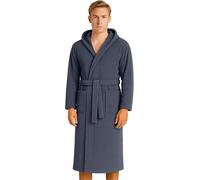 Peignoir pour homme Unyqoos® en 100% coton (360 g/m²) avec capuche – OEKO-TEX GREEN, couleur anthracite, taille XXL
