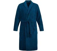 Peignoir pour hommes Unyqoos®, en molleton (100% coton), col montant, couleur bleu-vert, taille 5XL, longueur d'environ 120 cm, 2 grandes poches, ceinture, extra doux, coupe spéciale jusqu'à la taille
