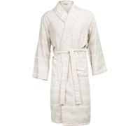 Peignoir unie The One Hamam, multicolore beige/blanc, taille L/XL