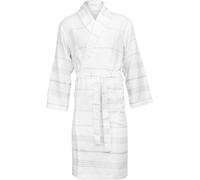 Peignoir unie The One Hamam, multicolore, blanc/gris, taille L/XL
