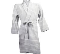 Peignoir unie The One Hamam, multicolore, gris clair/blanc, taille S/M