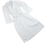 Peignoirs de bain à structure gaufrée, 100% coton, au design kimono. Couleur blanche.