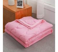 PEIHUODAN Couette Ete Legere Et Fine sans Housse Couverture D'été Imprimée Couleur Couette Ete Coton 1-2 Personne Lavable Dessus De Lits Et Couvre Lit (Rose,200x230cm)