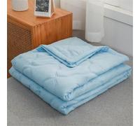 PEIHUODAN Couette Ete Legere Et Fine sans Housse Couverture D'été Imprimée Couleur Couette Ete Coton 1-2 Personne Lavable Dessus De Lits Et Couvre Lit (Bleu,200x230cm)