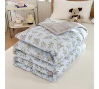 PEIHUODAN Couette Ete Legere Et Fine sans Housse Couverture D'été Imprimée Fleurs Couette Ete Coton 1-2 Personne Lavable Dessus De Lits Et Couvre Lit (Couleur 6,200x230cm)