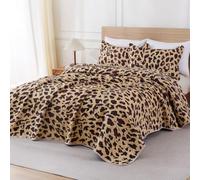 PEIHUODAN Ensemble Dessus De Lit Matelassé avec Taies D’Oreiller Couverture Légère Douce Couvre Lit Décoratif Motif Moderne Réversible Jeté De Lit pour Chambre Canapé Chambre (Color 4,228x244 cm)