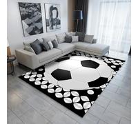 PEIHUODAN Tapis Football pour Chambre Garçons Tapis de Sol Sport Adolescent Gaming Déco Antidérapant Lavable Soccer Motif Imprimé Doux Grand Salon Moquette Maison (Couleur 3,100x200cm)