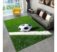 PEIHUODAN Tapis Football Terrain de Foot 3D Chambre Ado Tapis de Jeu Gaming Salon Antidérapant Lavable Doux Poil Court Imprimé Moquette Sportive Grand Tapis Sol Fans (Couleur 4,80x120cm)