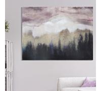 PEINT SUR TOILE MONTAGNE ROSE