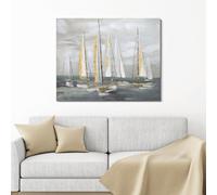 PEINT SUR TOILE OR BATEAU