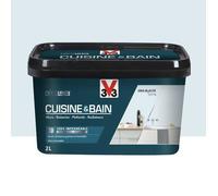 Peinture 100% imperméable Cuisine & bain V33 DécoLAB Gris bleuté 2 L