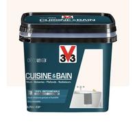 Peinture 100% imperméable Cuisine & bain V33 DécoLAB Rose poudré 0,75 L