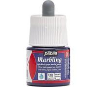 Peinture à effet marbré - Bleu outremer - Supports clairs - Tissu, papier, plâtre - Pébéo - Marbling Bleu