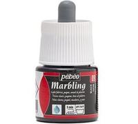 Peinture à effet marbré - Noir - Supports clairs - Tissu, papier, plâtre - Pébéo - Marbling Noir
