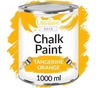 Creative Deco Peinture à la Craie Jaune Vanille | 1L | Mat et Lavable | Pour Bois et Meubles | Idéal pour Rénovation | Chalk Paint | Ardoise Craie | Mur Interieur