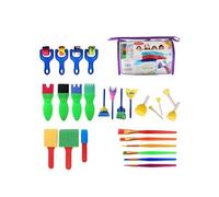 Peinture A L'Eponge Ensemble De Pinceaux Graffiti 26Pcs Multicolore K106
