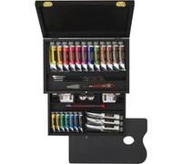 Peinture à l'huile - Coffret en bois - Assortiment de couleurs - Accessoires - Rembrandt