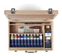 Peinture à l'huile - Fine - Coffret bois - 10 tubes 40ml + médiums + accessoires - Lefranc Bourgeois