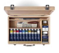 Peinture à l'huile - Fine - Coffret bois - 10 tubes 40ml + médiums + accessoires - Lefranc Bourgeois
