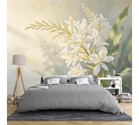 Peinture À L'Huile Fresque Murale De Tubéreuse Blanche 250 × 175 Cm Papier Peint Floral Botanique Intissé Doux Grande Fresque Murale Pour Chambre Salle À Manger Décoration Intérieure Tubéreu