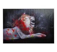 Peinture à l'huile lion MENDLER HWC-H25 150x100cm G