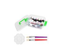 Peinture acrylique 12 couleurs B 30 ml avec 2 pinceaux + palette de couleurs