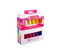 Peinture Acrylique - 24 Tubes De 12 Ml - Art Creation - Couleurs Assorties