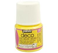 Pébéo Peinture acrylique Deco – opaque, brillant – Jaune clair – 45 ml