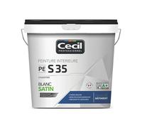 Peinture acrylique blanc satiné Cecil Professionnel PE S35 5L
