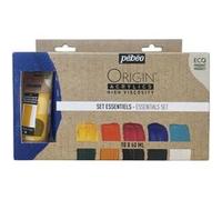 Peinture Acrylique - Coffret 10 Couleurs - Tubes 60ml - Haute Viscosité - Pébéo - Origin Acrylics
