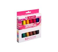 Peinture Acrylique - Coffret De 12 Tubes De 12 Ml - Assortiment - Art Creation