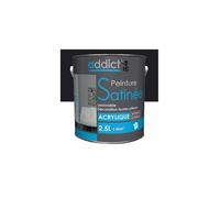 Peinture acrylique de décoration Satinée 2,5 L - Noir - ADD111297 - Addict