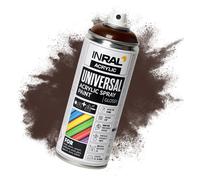 Peinture acrylique aérosol INRAL RAL8017 brun chocolat mat - séchage rapide, protection durable intérieur/extérieur - 400 ml