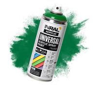 Peinture acrylique aérosol INRAL RAL6029 vert menthe brillant - séchage rapide, protection durable intérieur/extérieur - 400 ml