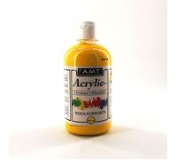 Peinture Acrylique en bouteille jaune 500ml - Amt