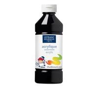 Peinture Acrylique En Bouteille Noir 500ml - Lefranc & Bourgeois