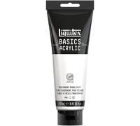 Liquitex 88700243 Basics - Peinture acrylique, peinture artistique monopigmentée, résistante à la lumière, qualité archive, finition satinée, tube de 250 ml - Blanc Transparent Pour Melanges