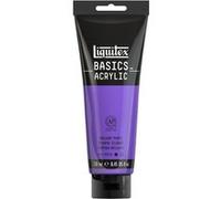 Liquitex 88700246 Basics - Peinture acrylique, peinture artistique monopigmentée, résistante à la lumière, qualité archive, finition satinée, tube de 250 ml - Pourpre Eclatant