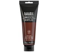 Liquitex 88700214 Basics - Peinture acrylique, peinture artistique monopigmentée, résistante à la lumière, qualité archive, finition satinée, tube de 250 ml - Terre De Sienne Brûlée