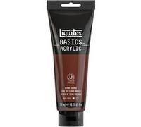 Liquitex 88700214 Basics - Peinture acrylique, peinture artistique monopigmentée, résistante à la lumière, qualité archive, finition satinée, tube de 250 ml - Terre De Sienne Brûlée