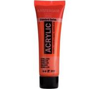 Amsterdam Standard Series Acrylic Paint Tube 20 ml Vermillon 311 - Couleur vibrante, grande résistance à la lumière, semi-opaque